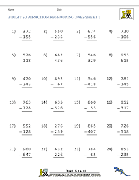 They also contain a 2 step word problem! Three Digit Subtraction With Regrouping Worksheets