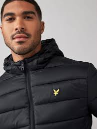 Puffer Coat Lyle And Scott Puffer Jas Buy Lyle Scott Black Wadded Puffer  Jacket From The