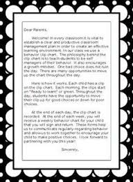 Clip Chart Parent Letter Editable Letter To Parents