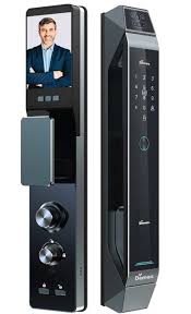 Khóa cửa nhận diện khuôn mặt Demax EL968 BROWN CNC FACE ID