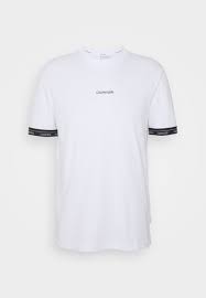 Maybe you would like to learn more about one of these? Calvin Klein Logo Cuff T Shirt Print White Weiss Zalando De