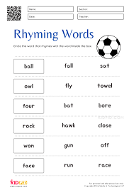 What spelling words should a 2nd grader know? Rhyming Word Worksheets For Kids Kidpid