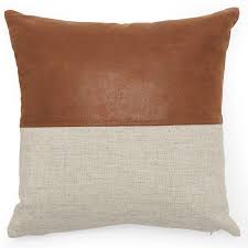Modrn Industrial Mixed Material Decorative Throw Pillow 16 X 16 Walmart Com In 2020 Throw Pillows Decorative Throw Pillows Leather Pillow