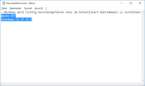 Here are the steps to shut down a computer using a batch file. Windows 10 Richtig Herunterfahren Ohne Schnellstart