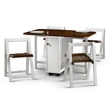 Lisa Foldaway Dining Table And Chairs In White Walnut It S Like It Was Made For Me Perfect For Folding Dining Table Folding Kitchen Table Foldable Furniture