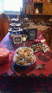 Gothic Halloween Tea Party Food Table Halloween Tea Party Tea Party Wedding Shower Tea Party Food