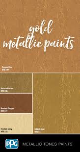 Metallic Tones Interior In 2019 Gold Painted Walls