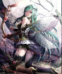 Hd wallpapers and background images Wallpaper Illustration Fantasy Art Long Hair Anime Girls Wings Black Hair Computer Wallpaper Human Hair Color Fictional Character Mangaka Fiction Woman Warrior Mythical Creature 1500x1800 Px Kamigoku No Valhalla Cg Artwork