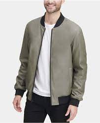 Dkny Men Soft Faux Leather Bomber Jacket Faux Leather Bomber Jacket Faux Leather Bomber Leather Bomber Jacket