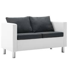 Ich verkaufe hier 2 rote sofas und ein roten sessel. Vidaxl 2 Sitzer Sofa Kunstleder Weiss Und Kaufland De