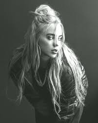 Black And White Billie Eilish Logo Billie Eilish Photographed By Michael Avedon For Masthead Magazine Creative Dir Billie Eilish Billie Cantores
