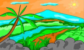 1.18 contoh lukisan gambar pemandangan yang sudah diwarnai. 57 Contoh Gambar Pemandangan Yang Mudah Untuk Digambar
