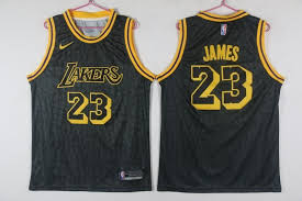 Black And Gold Lebron Lakers Jersey Lakers 23 Lebron James Black City Edition Nike Swingman Jersey Basketball Jersey Lebron James Jersey