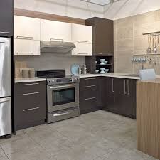 armoires en melamine deux tons kitchen decor kitchen design kitchen corner