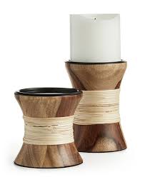 Get 5% in rewards with club o! Lucky Brand Wood Pillar Holders Set Of 2 Reviews Candle Holders Home Decor Macy S