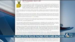 We did not find results for: Illinois State Police Facing Foid Card Backlog State Senator Files Bill To Eliminate Law