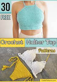 These crochet top patterns will work perfectly for spring and summer cold nights and windy days when you can't wear even warm or normal dresses of summer. 30 Free Crochet Halter Top Patterns Guide Patterns