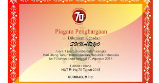 Kumpulan contoh susunan acara lomba 17 agustus tingkat rt. Download Piagam Penghargaan Lomba 17 Agustus Doc