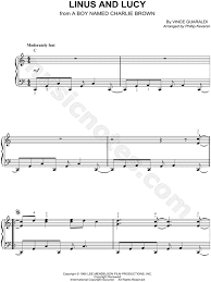 Vince Guaraldi Linus And Lucy Peanuts Theme Sheet Music Easy Piano Piano Solo Download Print Sheet Music Piano Easy Piano