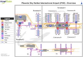 Phoenix Phoenix Sky Harbor International Phx Airport Terminal Map Overview Airport Guide Airport Map Airport Design