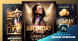Birthday Party Flyer Templates Psd Free Best Birthday Party Flyer Templates Creative Flyers In 2020 Party Flyer Flyer Birthday Flyer