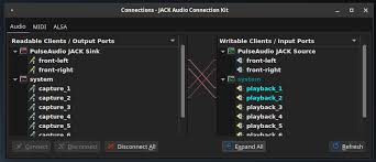 jack and system audio cockos