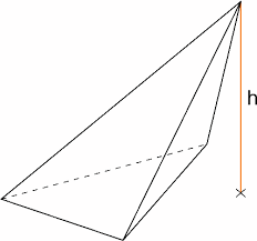 Una piramide retta ha base quadrata, lo spigolo di base misura 15 cm, l'altezza misura 18 cm. Piramide A Base Triangolare