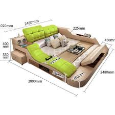 Source Fashion Design Modern Multifunctional Bed Tatami 5 Parts Leather Upholstered Bed On M A Bed Furniture Design Bedroom Furniture Design Bed Design Modern
