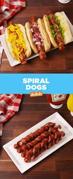 Spiral Hot Dogs Recipe Spiral Hot Dogs Hot Dog Recipes Hot Dog Recipes Creative