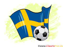 Spela med världens bästa fotboll från select! Sveriges Fotboll Med Flaggan I Bakgrundsklippkonstillustration
