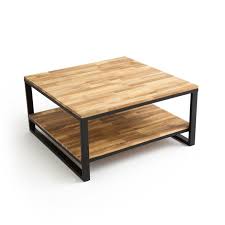Hiba Square Oak Coffee Table With Shelf Natural La Redoute Interieurs La Redoute In 2020 Coffee Table With Shelf Coffee Table Oak Coffee Table
