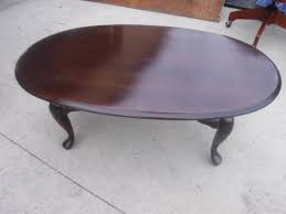 I decided to design mine with a mix of paint and dark walnut stain to really give it a. Dark Wood Oval Coffee Table Baldwin City Estate Sale Round 8 Antiquities Collectibles Wide Variety Of Items Bids Start At 1 Equip Bid