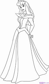 Aurora and phillip holds hands. Princesses Aurora Coloring Page Coloring Home