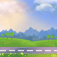 Gambar animasi jepang doraemon bergerak gif . Gambar Kartun Pemandangan Luar Bandar Yang Dilukis Dengan Tangan Awan Rumput Jalan Raya Latar Belakang Untuk Muat Turun Percuma