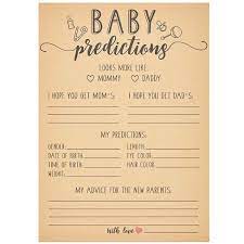 Sparkle And Bash Set Of 50 Baby Predictions And Advice Cards For Shower Game Activity Gender Reveal Party Kraft Target