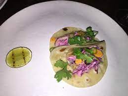 Toss the fish with the chili powder. Black Miso Fish Tacos Cabbage Flour Tortillas Picture Of Manta At The Cape A Thompson Hotel Cabo San Lucas Tripadvisor