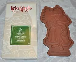 Welcome to kris kringle christmas. Longaberger Pottery Christmas 1991 Kris Kringle Cookie Mold Cutter Ebay