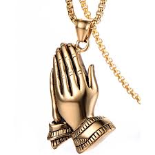 Sign up for macy's worrynomore® jewelry & watch protection program within 30 days of your purchase. Arco Iris Jewelry Men S Stainless Steel Large Praying Hands Pendant Necklace Walmart Com Walmart Com