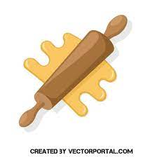 Rolling Pin And Dough Vector Image Vector Images Free Vector Images Vector Free