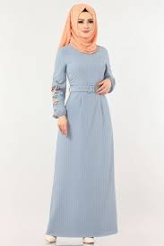 Modaselvim Elbise Kollari Nakisli Cizgili Elbise 3999mb205 Mavi The Dress Cizgili Elbise Kiyafet