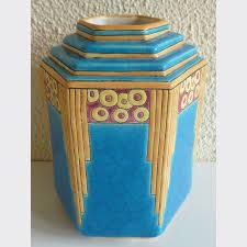 Vase Longwy Ceramique Porcelaine Faience Bleu Bon Etat Ethnique Art Deco Mode Art Deco Et Motif Art Deco