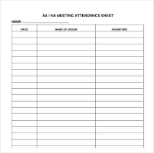 attendance sheet templates word excel fomats