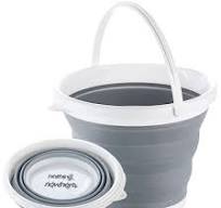 Custom Plastic Collapsible Bucket w/ Handle - 10L