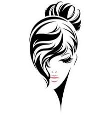 Black And White Vector Face Women Bun Hair Style Icon Logo Women On White Vector Image On In 2020 Vector Images Style Icon Image
