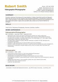 Videographer Resume Samples Qwikresume