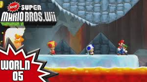 The new super mario bros is a return to the style of the first super mario bros. Newer Super Mario Bros Wii World 5 2 2 Youtube