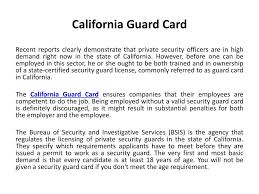 Check spelling or type a new query. Ppt California Guard Card Powerpoint Presentation Free Download Id 7617315