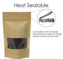 Heat Sealer Sealable Paper Bag 50pcs Kraft Paper Bags Resealable Zip Lock  Food Storage Pouches