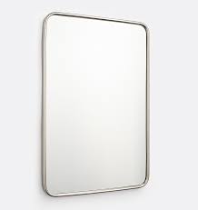 20 X 30 Aged Brass Rounded Rectangle Metal Framed Mirror Rejuvenation Metal Frame Mirror Mirror Frames Metal Frame