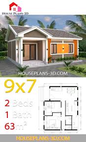 Are you thinking about remodeling your 5' x 8' bathroom and in planning a bathroom remodel means searching for the best layouts and designs to create your dream space. House Design Plans 9x7 With 2 Bedrooms Gable Roof Samphoas Plan